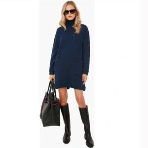 Pomander Place Porter Navy Blue Sweatshirt Dress Size XS  EUC